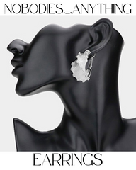 TEXTURED METAL CHUNKY HOOP EARRINGS