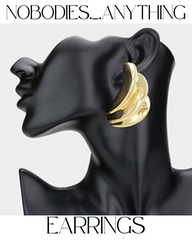 CHUNKY METAL WING EARRINGS