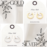 STAINLESS STEEL MINI HOOP EARRINGS