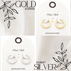 STAINLESS STEEL MINI HOOP EARRINGS