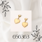 STAINLESS STEEL HEART DANGLE EARRINGS
