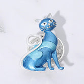 COLORED METAL CAT MAGNETIC BROOCH