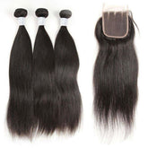 3PC BUNDLE & (4X4) TRANSPARENT LACE CLOSURE