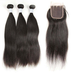 3PC BUNDLE & (4X4) TRANSPARENT LACE CLOSURE