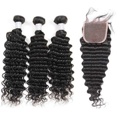 3PC BUNDLE & (4X4) TRANSPARENT LACE CLOSURE