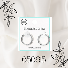 STAINLESS STEEL HYPOALLERGENIC MINI HUGGIE HOOP EARRINGS