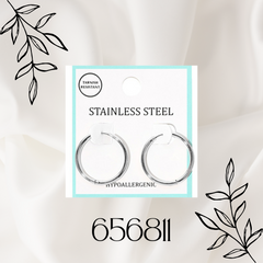 STAINLESS STEEL HYPOALLERGENIC MINI HUGGIE HOOP EARRINGS