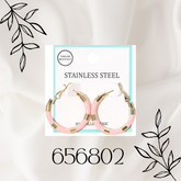 STAINLESS STEEL ENAMEL HOOP EARRINGS