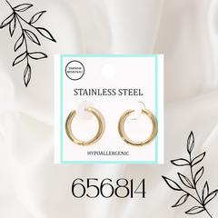 STAINLESS STEEL HYPOALLERGENIC MINI HUGGIE HOOP EARRINGS