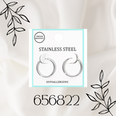 STAINLESS STEEL HYPOALLERGENIC MINI HUGGIE HOOP EARRINGS