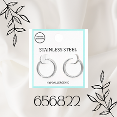 STAINLESS STEEL HYPOALLERGENIC MINI HUGGIE HOOP EARRINGS
