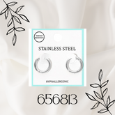 STAINLESS STEEL HYPOALLERGENIC MINI HUGGIE HOOP EARRINGS