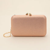 PLAIN SHIMMER EVENING CLUTCH BAG/ CROSSBODY BAG