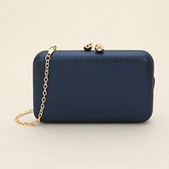 PLAIN SHIMMER EVENING CLUTCH BAG/ CROSSBODY BAG