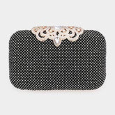 STONE EMBELLISHED EVENING TOTE / CLUTCH / CROSSBODY BAG