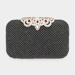 STONE EMBELLISHED EVENING TOTE / CLUTCH / CROSSBODY BAG