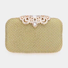 STONE EMBELLISHED EVENING TOTE / CLUTCH / CROSSBODY BAG