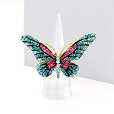 CRYSTAL PAVE BUTTERFLY STRETCH RING