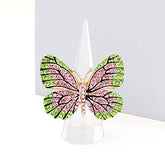 RHINESTONE EMBELLISHED METAL BUTTERFLY STRETCH RING