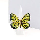RHINESTONE EMBELLISHED METAL BUTTERFLY STRETCH RING