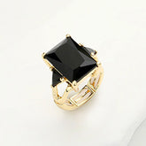RECTANGLE CRYSTAL STRETCH RING