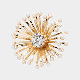 STONE POINTED STARBURST ADJUSTABLE RING