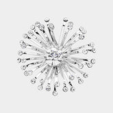 STONE POINTED STARBURST ADJUSTABLE RING