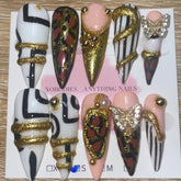GOLD LEOPARD STILETTO