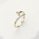 CZ STONE PAVED NAIL RING
