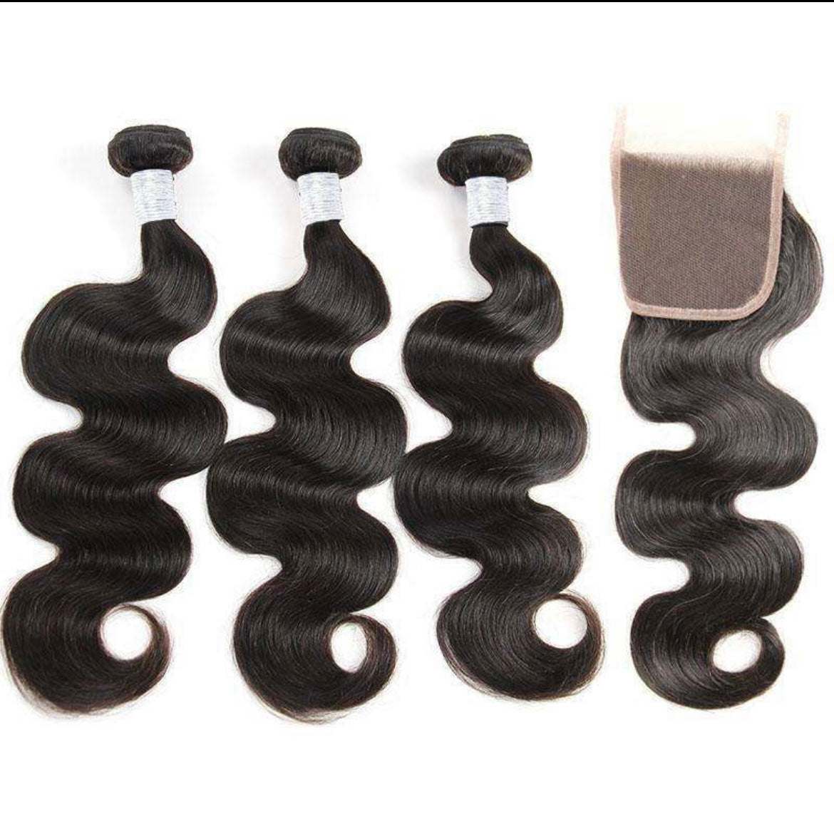 3PC BUNDLE & (4X4) TRANSPARENT LACE CLOSURE