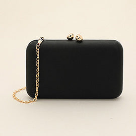 PLAIN SHIMMER EVENING CLUTCH BAG/ CROSSBODY BAG