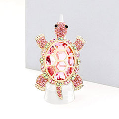 CRYSTAL RHINESTONE PAVE TURTLE STRETCH RING