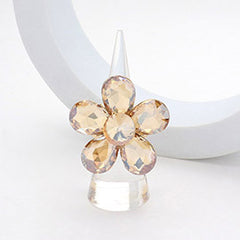 FLOWER STONE CLUSTER STRETCH RING