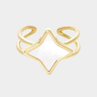 GOLD DIPPED MOTHER OF PEARL RING