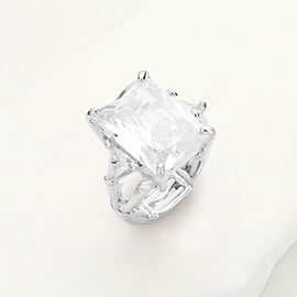 RECTANGLE CRYSTAL STRETCH RING