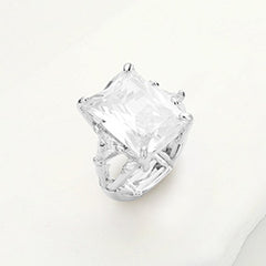 RECTANGLE CRYSTAL STRETCH RING