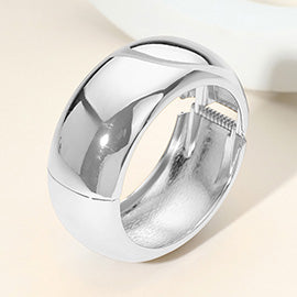 CHUNKY METAL HINGED BANGLE BRACELET