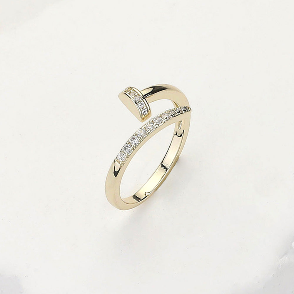 CZ STONE PAVED NAIL RING